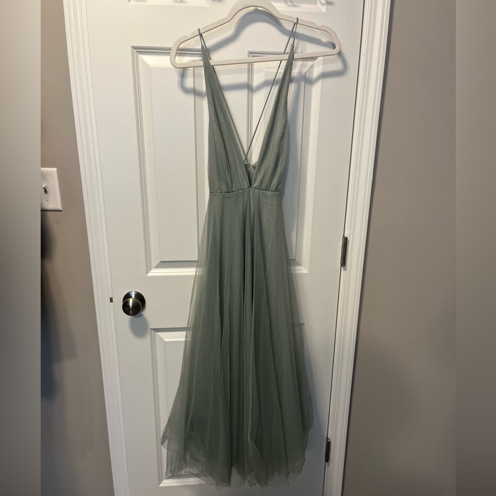 Hello Molly KISS THE GIRL MIDI DRESS SAGE, Size: xs